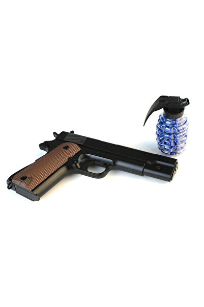 Lulu Metallic Airsoft Pistol C8 Spring with Safety 6 mm + 200 BBs 0.25 g