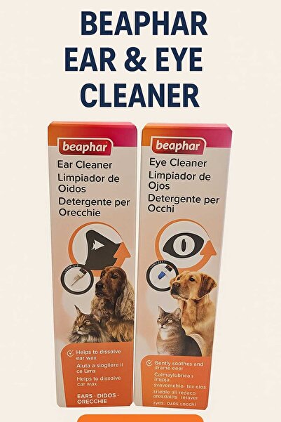 Beaphar Set – Solutie pentru curatarea ochilor si urechilor, caini si pisici