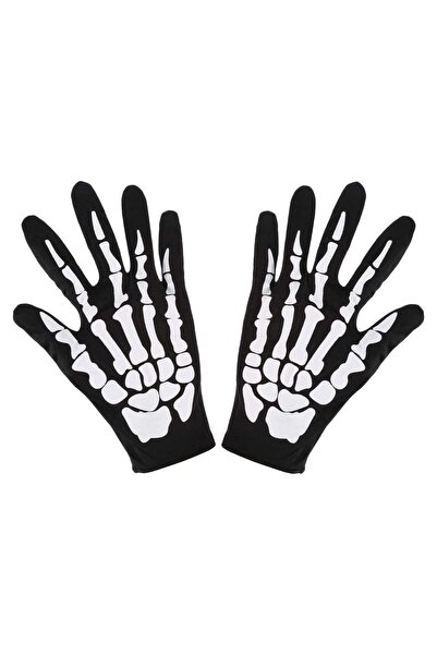PARTİAVM Halloween Skeleton Adult 120cm + Scream Mask + Skeleton Gloves Set of 3