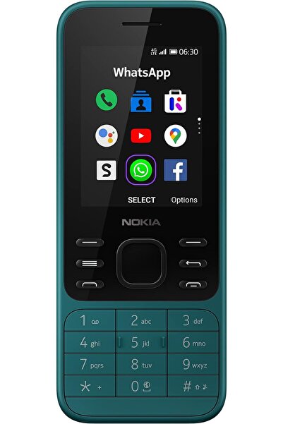 Nokia 6300 4G Unlocked Dual Sim WiFi Hotspot Social Apps Google Maps and Assistant Phone (Cyan Green