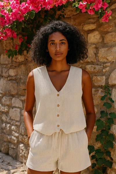 HIRSCH طقم سترة قصيرة للسباحة