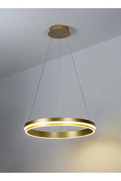 GENERAL Modern Hanging Chandelier - Gold, 60 cm, 3 LED Lights