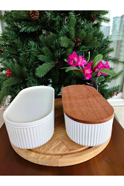 Madame Coco Mague Wooden Lid 2-Piece Lunch Box - 2X1000Ml - 23 X10,8X14 cm