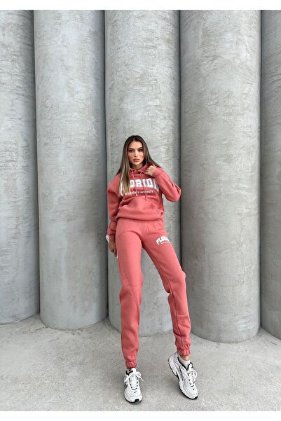ANATOLIATEKSTILE 💚 Women's tracksuit "Florida State University" - Hooded & casual sports pants 👟