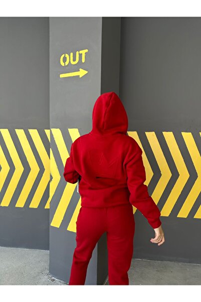 ANATOLIATEKSTILE 👑 Women's cotton tracksuit - Hooded & sweatpants with embroidered logo 👟