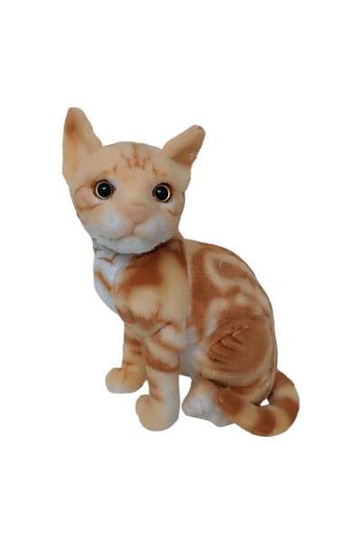 Numaca Gerçekci Oyuncak Peluş Kedi Sevimli Kedi Sesli Miyavlayan Sesli Oyun Arkadaşı Hediyelik Kedi 30 cm