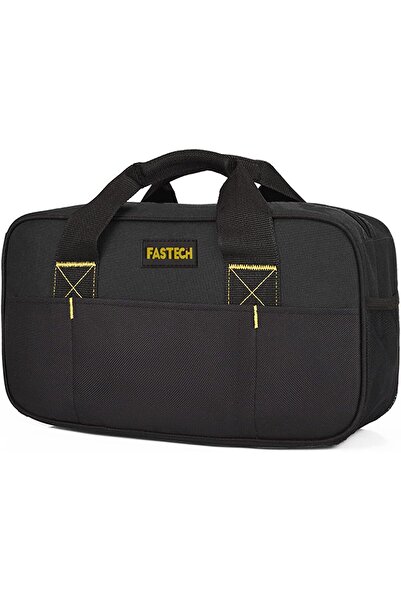 genernic FASTECH Small Tool Bag, Wide-Opening Hand Tote, Waterproof Double-Layer Oxford Cloth, 36 cm, Black