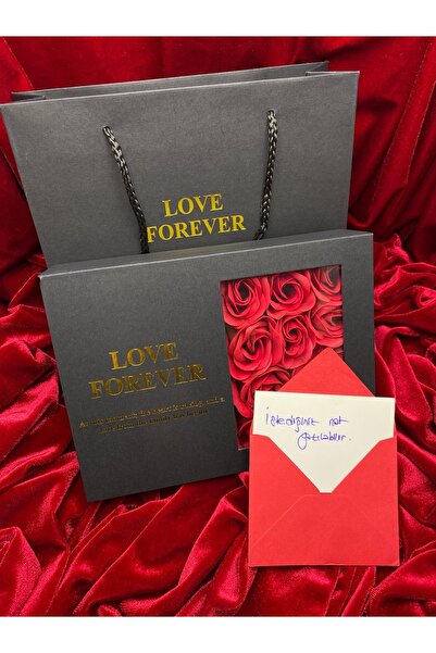 HEDİYEVİM Sevgililer Günü Doğum Günü Hediyesi Gül İçeren Kutuda Gerçek İstiridye İnci Kolye