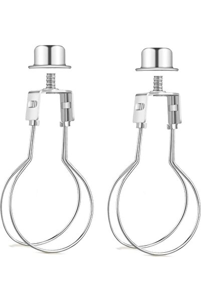 genernic Lamp Harp Adapter Set - Includes Crowns & Flat Lampshade Holders, Spring Clip for Torchiere - 2-Pack