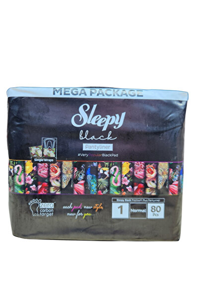 Sleepy Black Daily Pad 80 Pieces