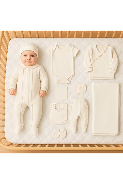 yukobaby bebeğiniz için en doğalı Baby Report 100% Cotton 10-Piece Newborn Hospital Discharge Set Lv3304