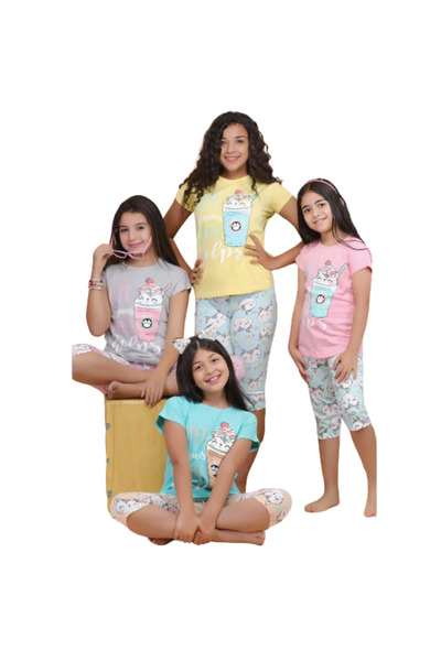 Generic Girls' cotton Bermuda pajamas - PJ 405