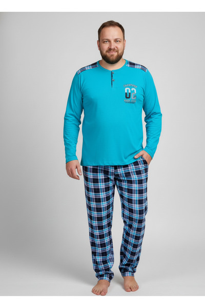 embody Long pyjama pyjama, cotton, fine quality, plus size, trouser pockets 2...