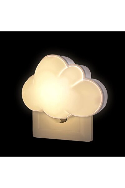 Wetry Cloud-Shaped LED Night Lamp with Twilight Sensor, White, ABS, Indoor, 0...