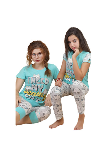 Generic Girls' short-sleeved cotton pajamas - PJ 404