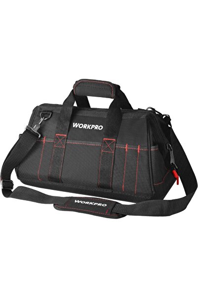 Workpro حقيبة تخزين أدوات واسعة الفم مقاس 16 بوصة مع قاعدة مطاطية مقاومة للما...