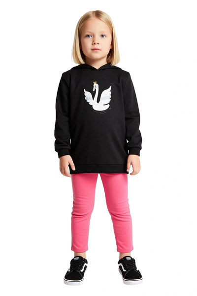 PayBuy Girl's Hooded Swan Cotton Two-Piece Suit Quality Stylish Comfortable Casual