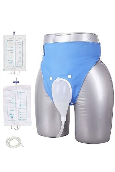 Choice Reusable Silicone Male Urine Collection System with Portable Wearable Drain Bags