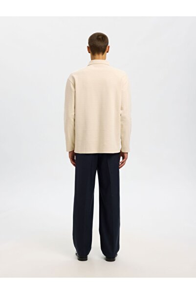 SELECTED Langarm-Poloshirt 100% Baumwoll