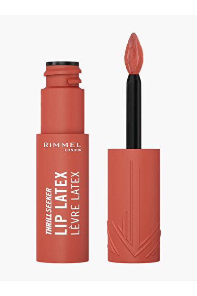 Rimmel أحمر شفاه لاتكس من Thrill Seeker، 100 Sassy، مدعم بصبار الألوفيرا وفيت...
