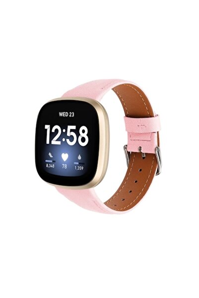 LOL Curea de ceas sport, confortabilă, din piele naturală, compatibilă cu Fitbit Versa 3/Sense
