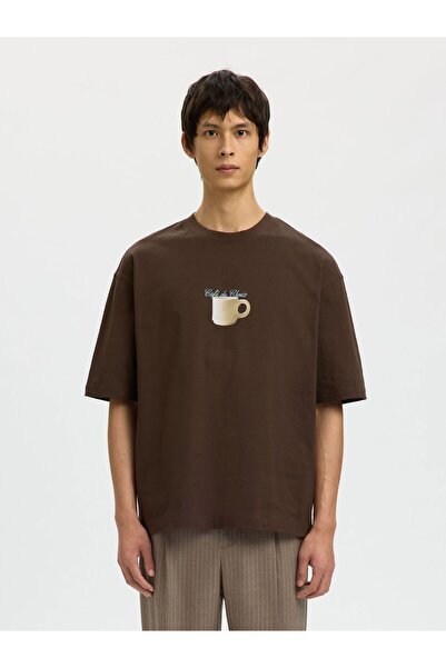 SELECTED T-Shirt mit Rundhalsausschnitt Print