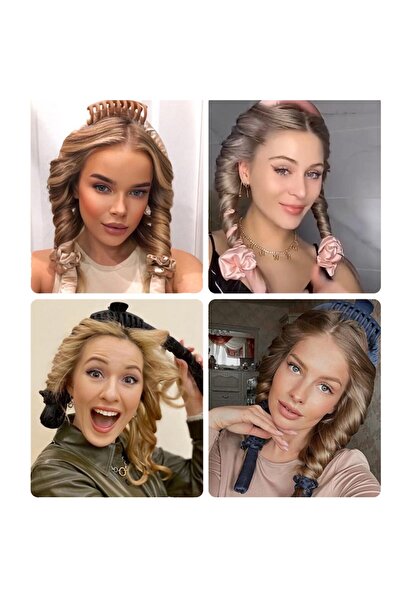 OEM Heatless curler, for loose curls, accessories included, black, Meissa