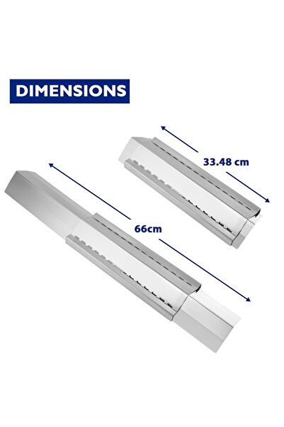 Only fire Set of 3 Adjustable Grill Burner Covers, Stainless Steel, GriHero