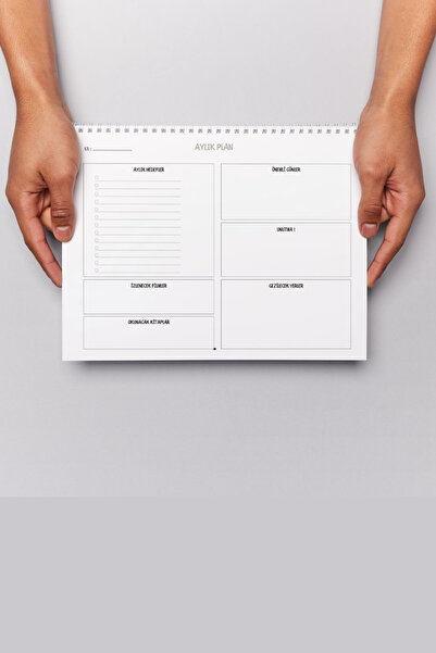 pcpapiruscraft Continuous Weekly Spiral Desktop Planner Large Size - Desk Planner