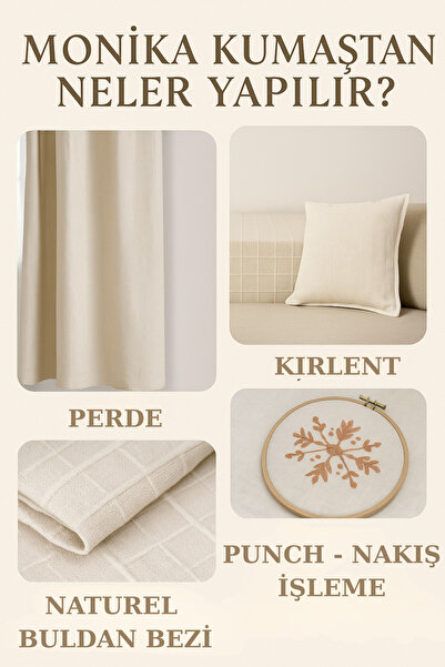 Morlay Ύφασμα Monika Ham με τετράγωνο σχέδιο - Κουρτίνα- Τραπεζομάντιλο- Μαντέλα - Παντζάρι - Αυθεντικό ύφασμα - 210cm