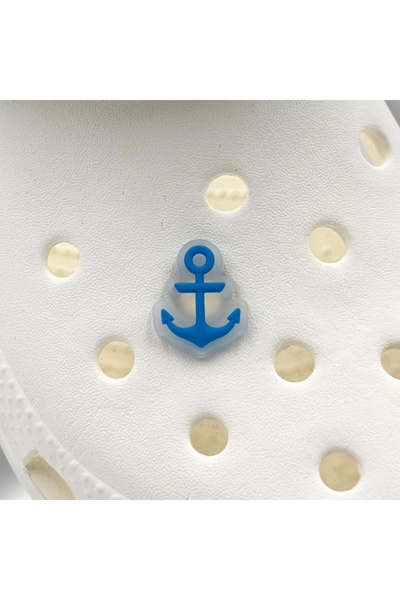 Crocs Terlik Süsü ve Aksesuarı , Çanta Süsü – Jibbitz 3D Gemi Çapa Şeffaf Zem...