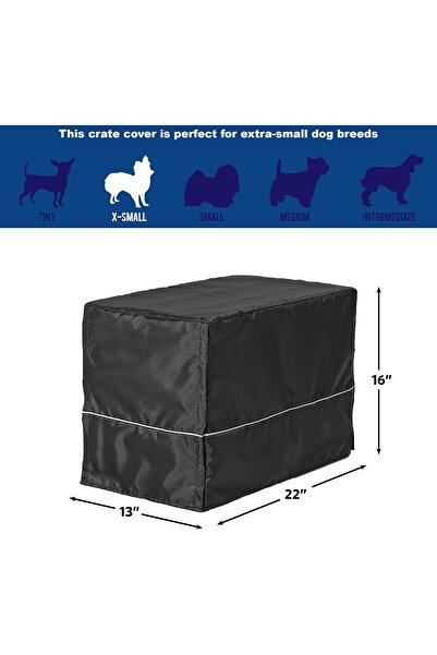 MidWest Homes for Pets Crate Cover, Privacy, 22-Inch CVR-22, Fabric, Black