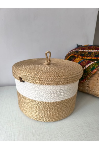 Naspar 12'li Kapaklı Tuvalet Kağıdı Sepeti, Çok Amaçlı Gold Sepet, Düzenleyic...