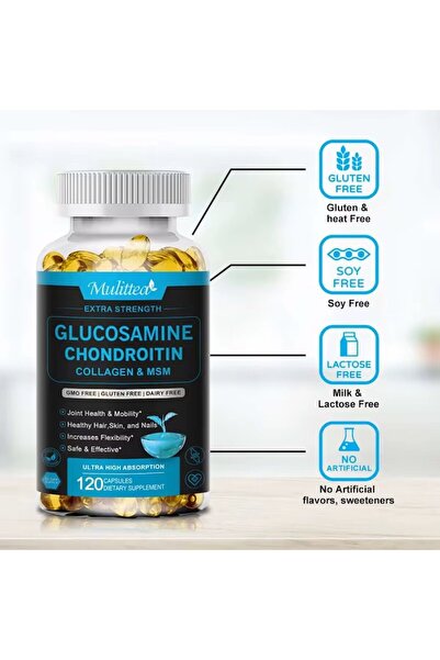 Beworths Glucosamine, Chondroitin, Collagen & MSM – Alhena, Joint Protection Supplement, 120 Capsu