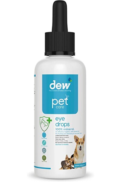dew قطرات عيون للحيوانات الأليفة 65 مل - غسول عيون طبيعي 100% مضاد للحساسية و...