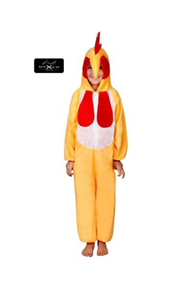 Generic Colorful Kids Chicken Costume Jumpsuit with Hood – Funny Animal Fancy Dress for Parties
