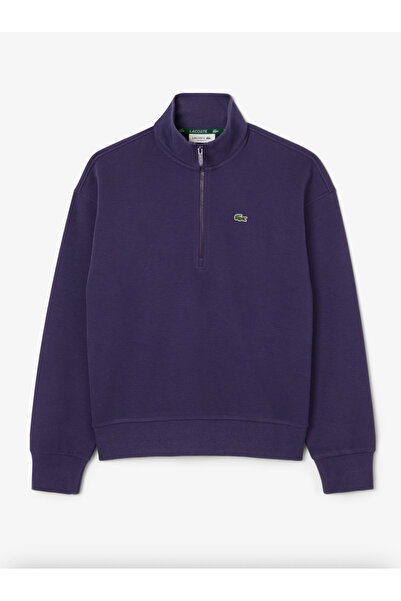 Lacoste High Neck Zipped Piqué Sweatshirt