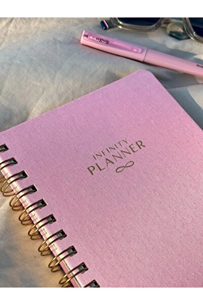Copyder A5 Spiral Linen Timeless Planner Agenda Pink Color Infinity Planner Fountain Pen Compatible