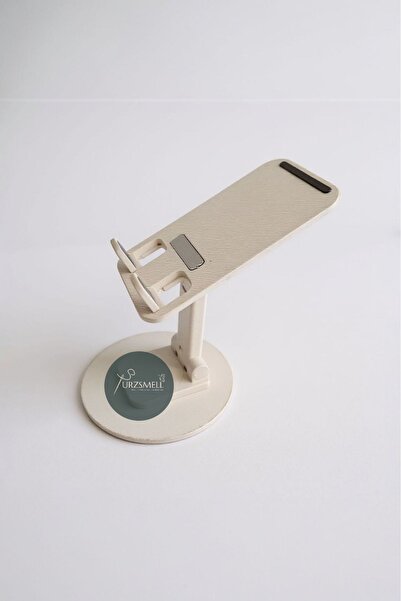 urzsmell 360 °   Rotating Adjustable Foldable Phone Tablet Stand Desktop Non-Slip Portable Holder White