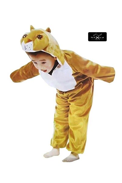 Ruby Kids جمبسوت زي الأسد مع غطاء رأس وذيل - زي تنكري للحيوانات للأولاد والبنات