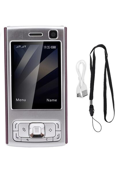 genernic Oreilet Elderly Slider Phone 2-inch Dual SIM, 1000mAh, Speed Dial (Purple)