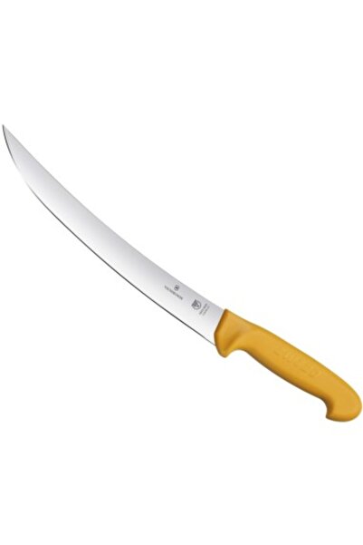 Victorinox Cutit de Macelar Swibo 5.8435.22, Lama 22 cm, Portocaliu