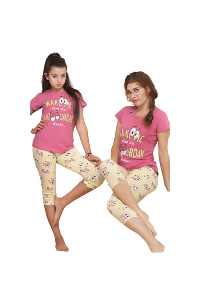 Generic Girls' cotton Bermuda pajamas - PJ 408
