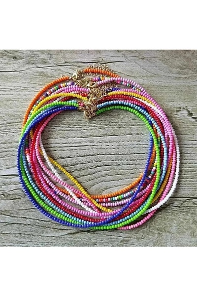 Bbnax Renkli Boncuk Kolye