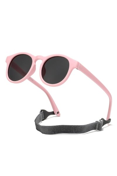 HGD Suertree Kids Sunglasses, Polarized UV400, Flexible Silicone Frames, Rose