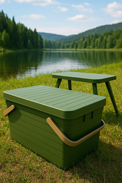 Estava Home Katlanabilir kamp Masası ve Depolama kutusu 40 LT