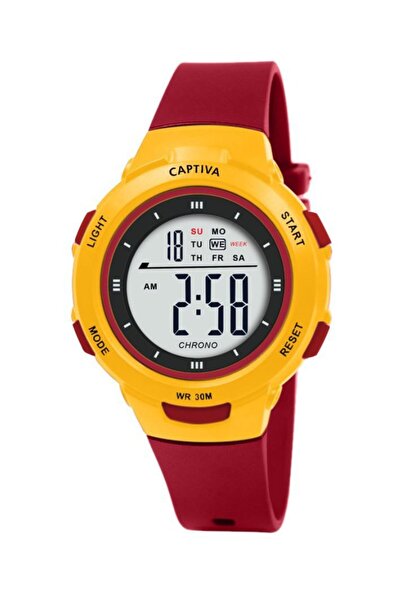 captiva Digital Fan Children's Watch 30 Meters Water Resistant Sports Kids/Teenagers Wristwatch Gs-Fb-Bjk