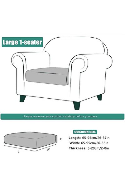 HGD BXFUL Stretch Sofa Cover, 1-Seater, Light Gray