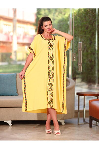 AFandina Butterfly jalabiya with elegant colorful embroidery, free size er-0110