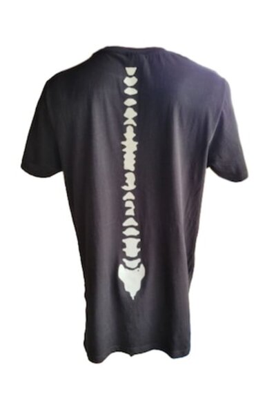 OEM Tricou bărbătesc, personalizat manual cu vinil, design spate cu schelet